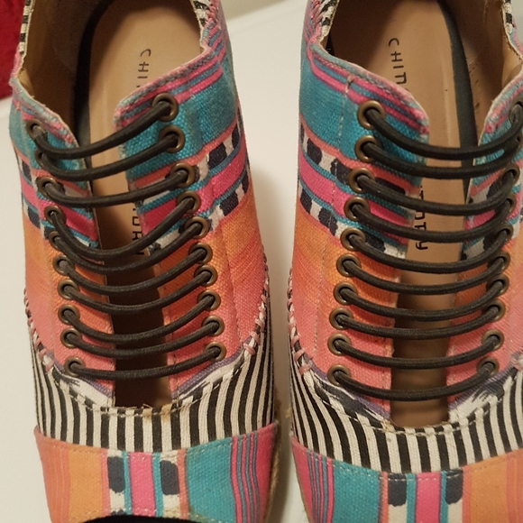 3/$60 Chinese Laundry Wedge Shoes, Funky sz 7M - Picture 2 of 6